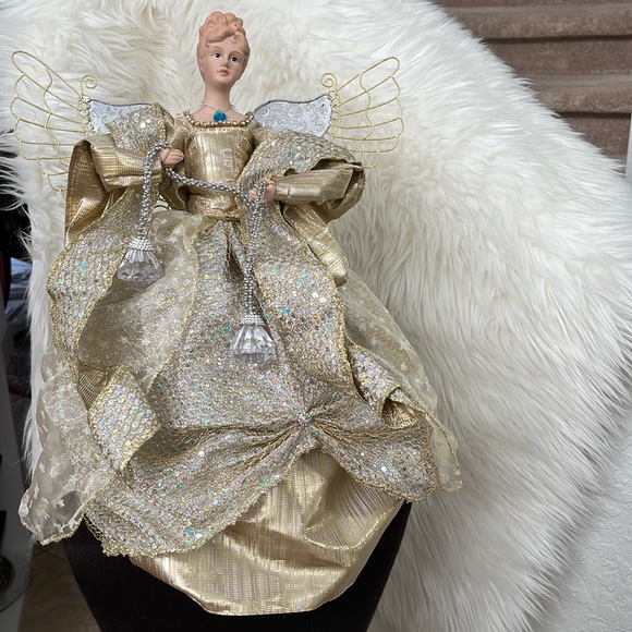 Miniature gold christmas angel